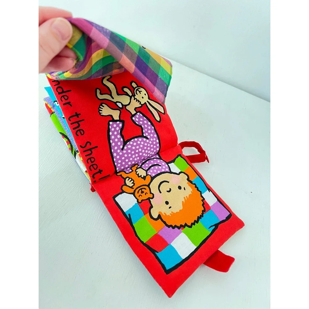 JellyCat Soft Cloth Book Yellow‎ Where Is My Belly Button Sensory Toy